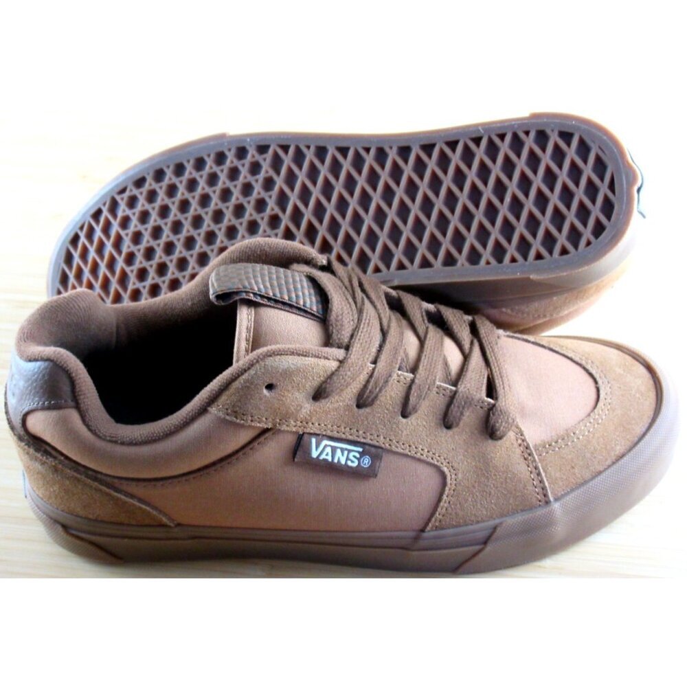 Vans Men's Chukka Push Chipmunk Brown Canvas Suede Skate shoes Sizes NIB - Picture 2 of 7